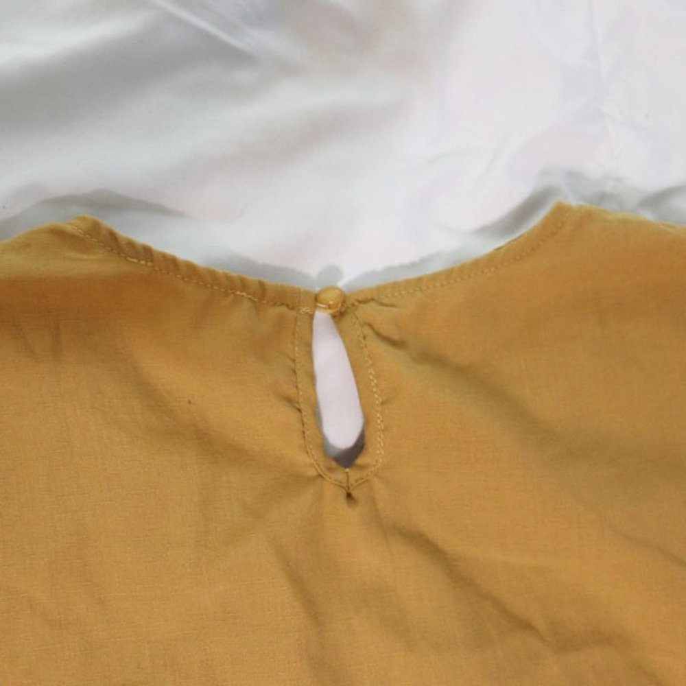 Mustard Yellow Embroidered Peplum Blouse - Picture 5 of 6